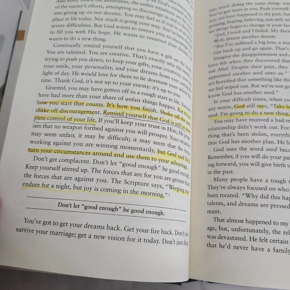 Joel Osteen Book and Journal Set - 2 Hardback Books